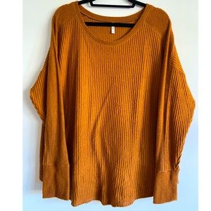 Mudd Brown Waffle Thermal Long Sleeved Top - Size XXL